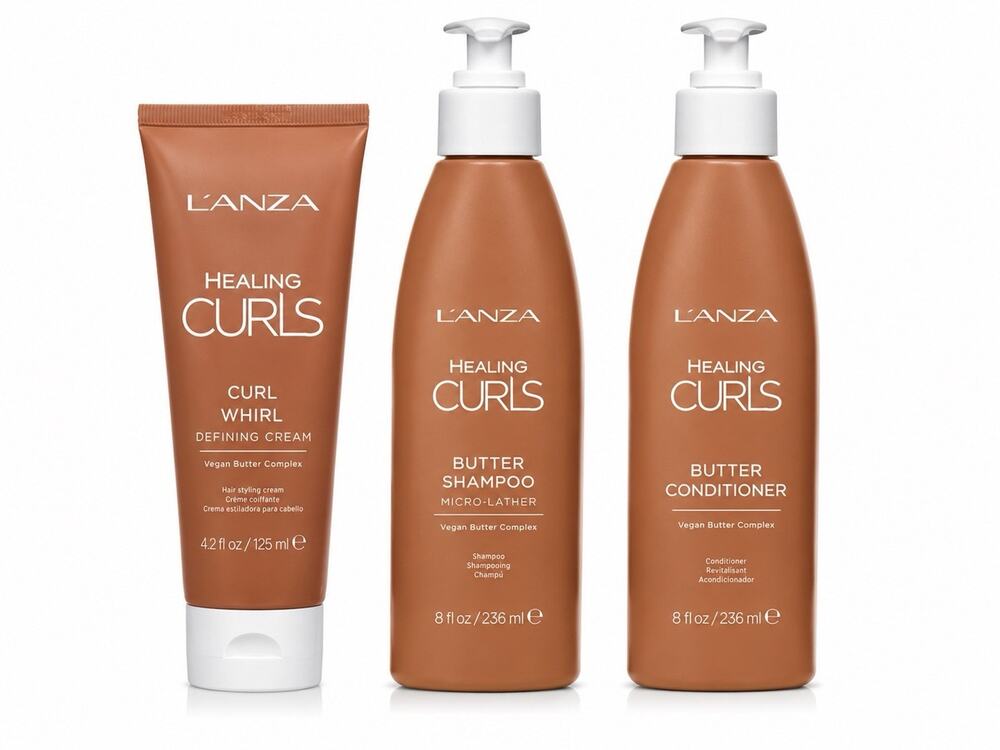L’ANZA Healing Curls Curl Whirl Defining Cream + Shampoo & Conditioner Set